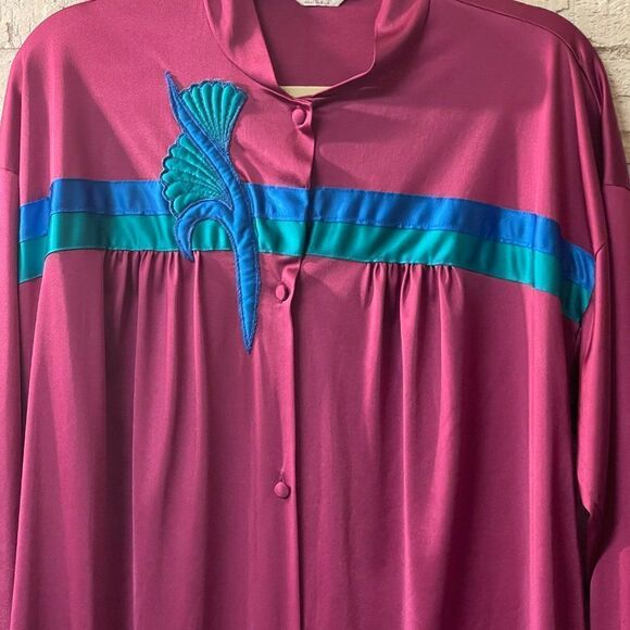 Vanity Fair Vintage nightgown robe nightgown 2pc Set 70s Large - Picture 7 of 11